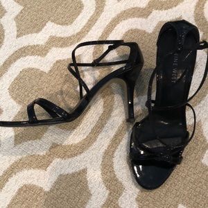Nine west black high heel sandal size 7M